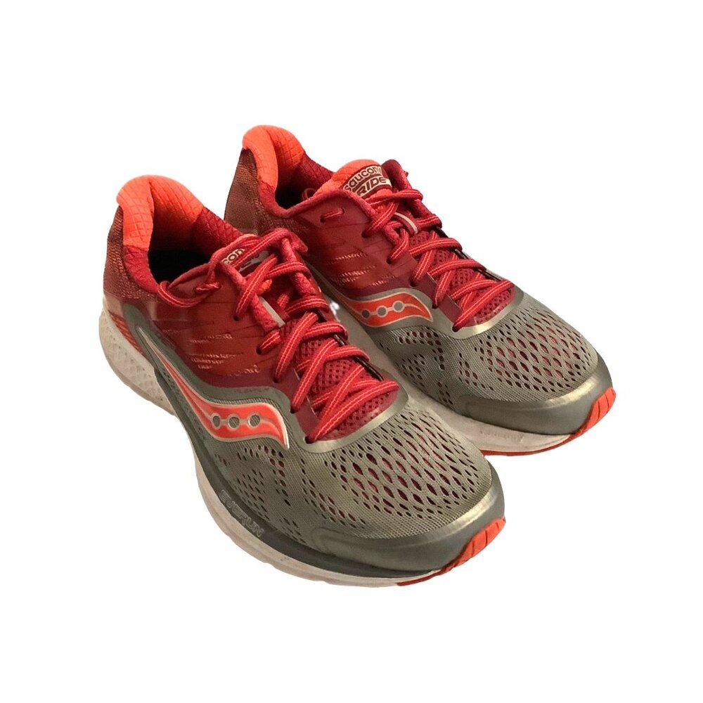 Saucony Ride 10 Everun Runnning Sneakers Shoes Women Sz 8 10373-2 Orange